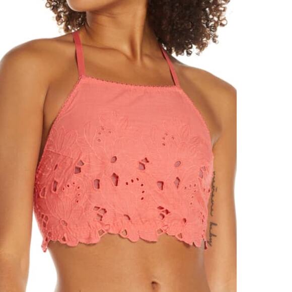Free People Other - Free People Bralette Medium Pink June High‎ Neck New